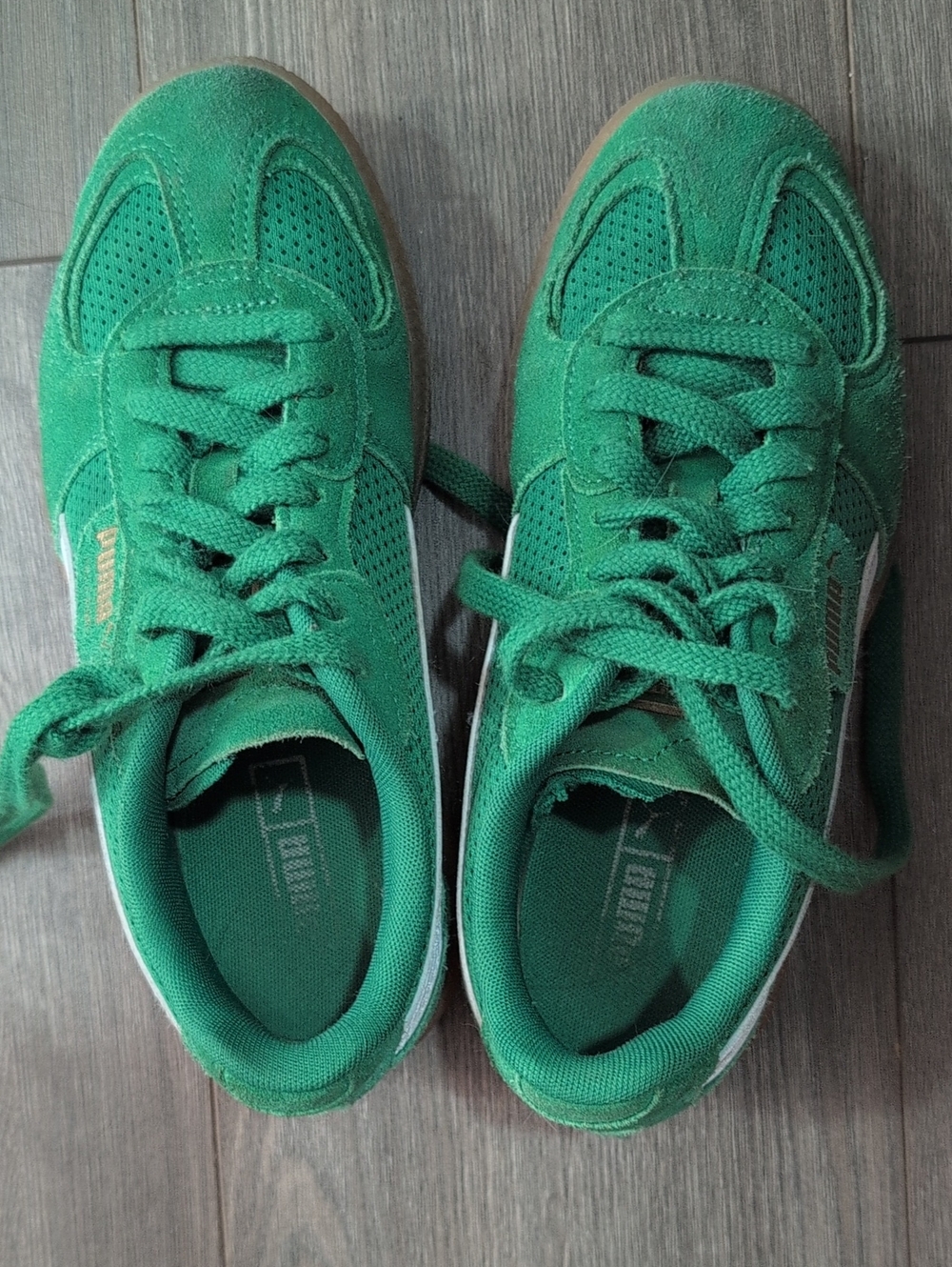 Puma Green Suede Sneakers